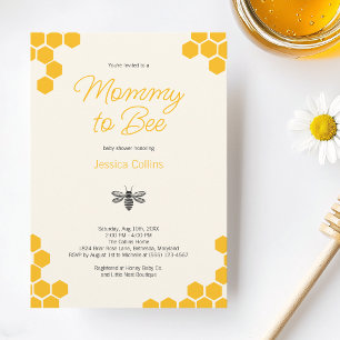 Süße gelbe Waben-Mommy-to-Bee-Baby-Party Einladung