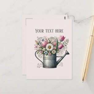 Süße gemischte Blumen anpassbar Postkarte