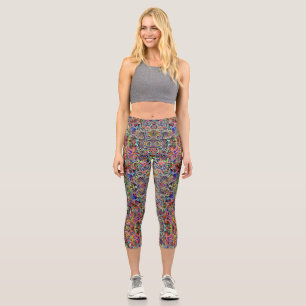 Süße gemischte bunte Blumenmuster Leggings