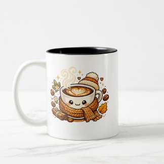 Süße gemütliche Cappuccino-Kaffeetasse Zweifarbige Tasse