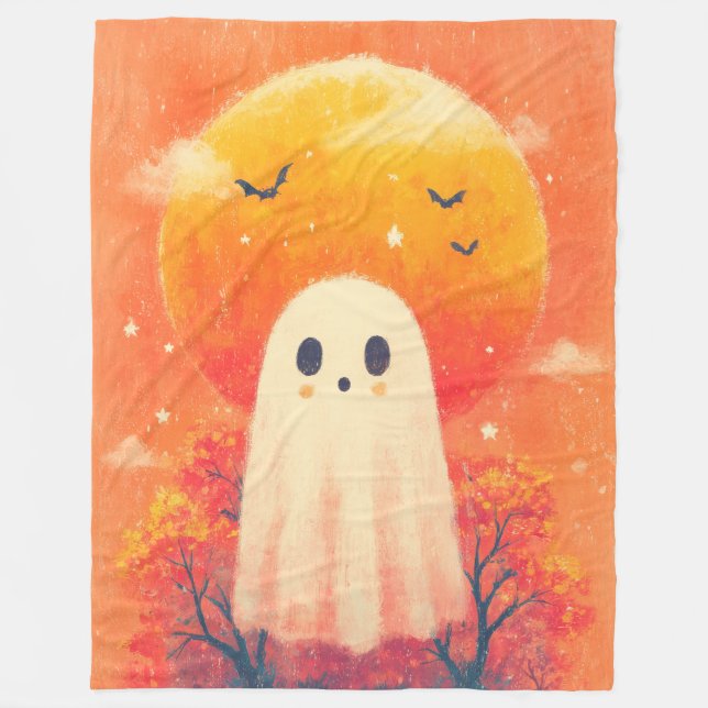 Süße gemütliche Halloween-Decke Fleecedecke (Vorderseite)
