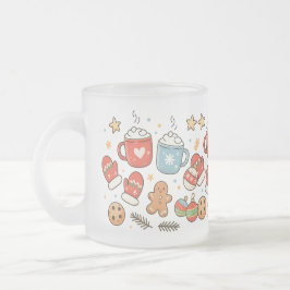 Süße gemütliche Weihnachts-Doodle-Tasse Mattglastasse