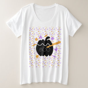 Süße geometrische Kürbisschnitzerei Kostüm-Party Große Größe T-Shirt