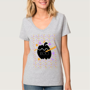 Süße geometrische Kürbisschnitzerei Kostüm-Party T-Shirt