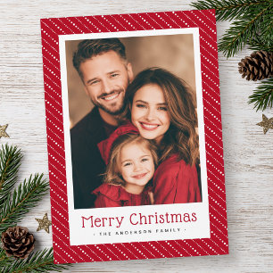 Süße gepunktete Streifen Frohe Weihnachten Foto ro