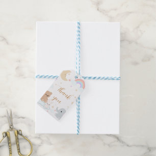 Süße Geschenkanhänger für Baby Shower mit Pastellm