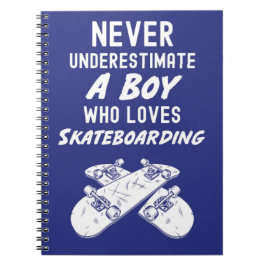 Süße Geschenke zum Skateboardfahren in Navyblau fü Notizblock
