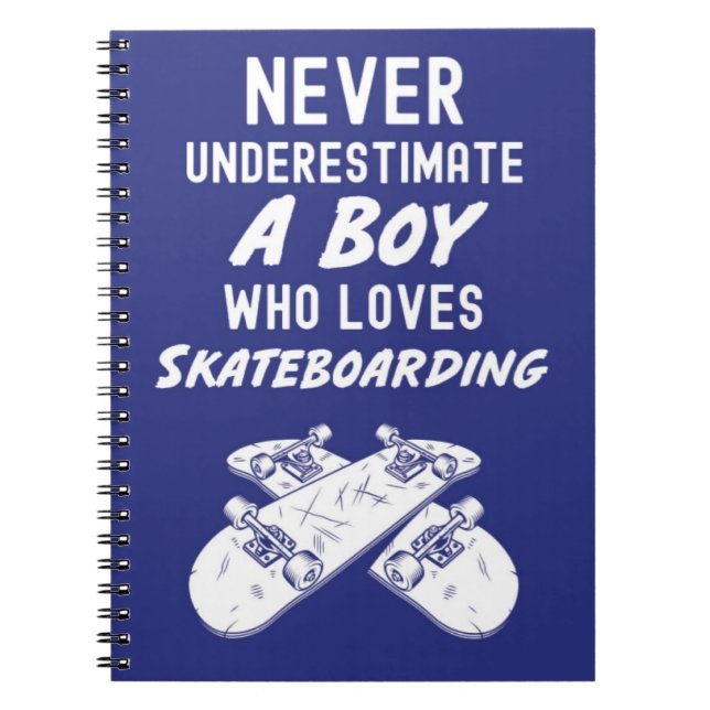 Süße Geschenke zum Skateboardfahren in Navyblau fü Notizblock (Vorderseite)