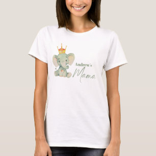 Süße geschlechtsneutrale Elefanten-Mama-Kind-Name T-Shirt