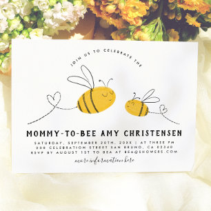 Süße geschlechtsneutrale Mommy-To-Bee-Baby-Party Einladung