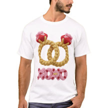 Süße gestrickte Hochzeitsringe und XOXO Umarmungen