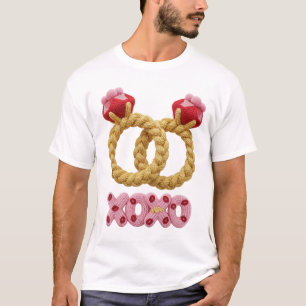 Süße gestrickte Hochzeitsringe und XOXO Umarmungen T-Shirt
