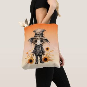 Süße Ghoul-Sonnenblumen Orange Ombre Halloween Tasche