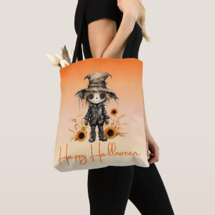 Süße Ghul-Sonnenblumen Orange Ombre Frohes Hallowe Tasche