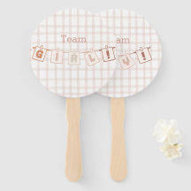 Süße Gingham Notedry Babyparty Geschlechtsenthüllu