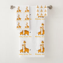 Süße Giraffe - Badehandtuch-Set