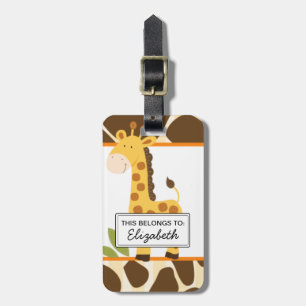 Süße Giraffe Personalisierbares Gepäckanhänger