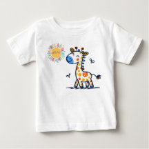 Süße Giraffe & Sonnenschein – Kinder T-Shirt