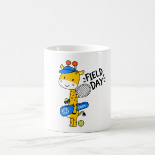 Süße Giraffe Tennis Field Day – Lustige Sportfigur Kaffeetasse
