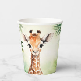 Süße Giraffen-Dschungel-Baby-Shower-Party Schön Pappbecher