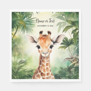 Süße Giraffen Dschungel Baby Shower Party Schön Serviette