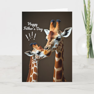 Süße Giraffen-Familientag-Karte Karte