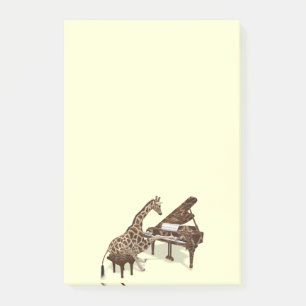 Süße Giraffen-Lieben, Klavier zu spielen Post-it Klebezettel