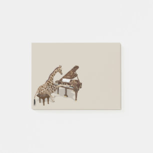 Süße Giraffen-Lieben, Klavier zu spielen Post-it Klebezettel