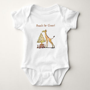 Süße Giraffen-Weihnachten – Handgezeichnete Kunst Baby Strampler