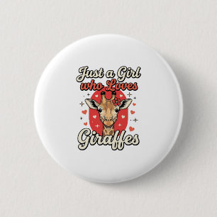 Süße Giraffenliebhaber Vintage Mädchen Shirt Desig Button
