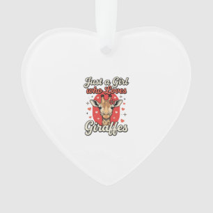 Süße Giraffenliebhaber Vintage Mädchen Shirt Desig Ornament