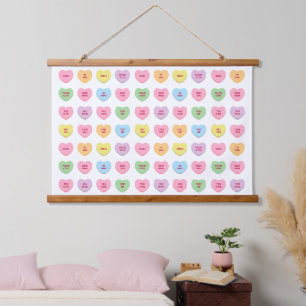 Süße, girly, lustige, individuelle Konversations-S Wandteppich Mit Holzrahmen