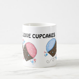 Süße glasierte Cupcakes mit Spruch Kaffeetasse