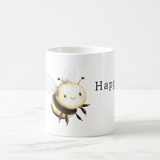 Süße glückliche Biene   Kaffeetasse (Mittel)