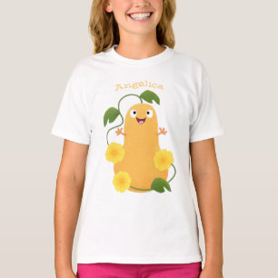 Süße glückliche Butternuss-Kürbis-Gourde-Kartentri T-Shirt