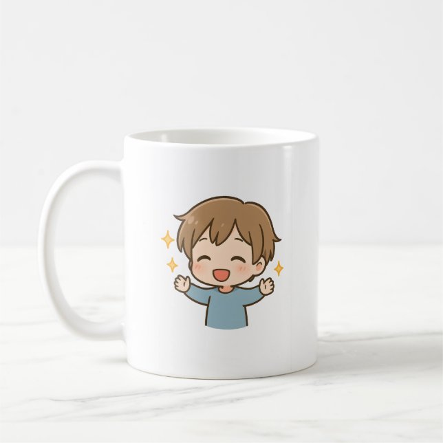 Süße glückliche Chibi Daily Mood Tasse (Links)