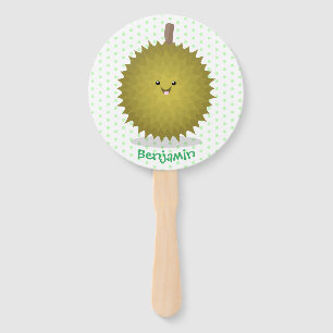 Süße glückliche Durian-Cartoon-Illustration Fächer