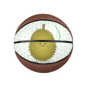 Süße glückliche Durian-Cartoon-Illustration Mini Basketball
