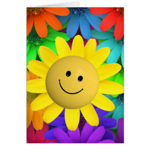 Süße glückliche Gesicht Blumen