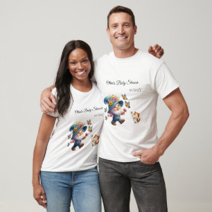 Süße glückliche Gnome mit Schmetterling Baby Showe T-Shirt