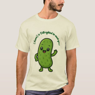 Süße glückliche Gurke Kawaii Cartoon - Personalisi T-Shirt
