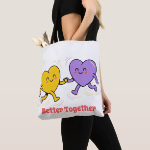 Süße glückliche Herzfreunde Tasche