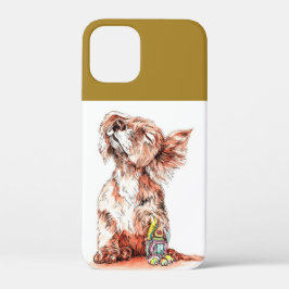 Süße glückliche Hund-Kunst-Skizze Grafik-Schutzhül Case-Mate iPhone Hülle