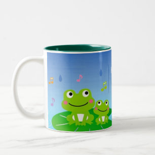 Süße glückliche kleine Kröten Two-Tone-Kaffeetasse Zweifarbige Tasse