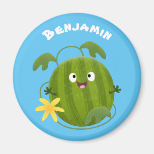 Süße glückliche lächelnde Wassermelone Cartoon  Magnet