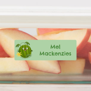 Süße glückliche lächelnde Wassermelone Cartoon per Etiketten