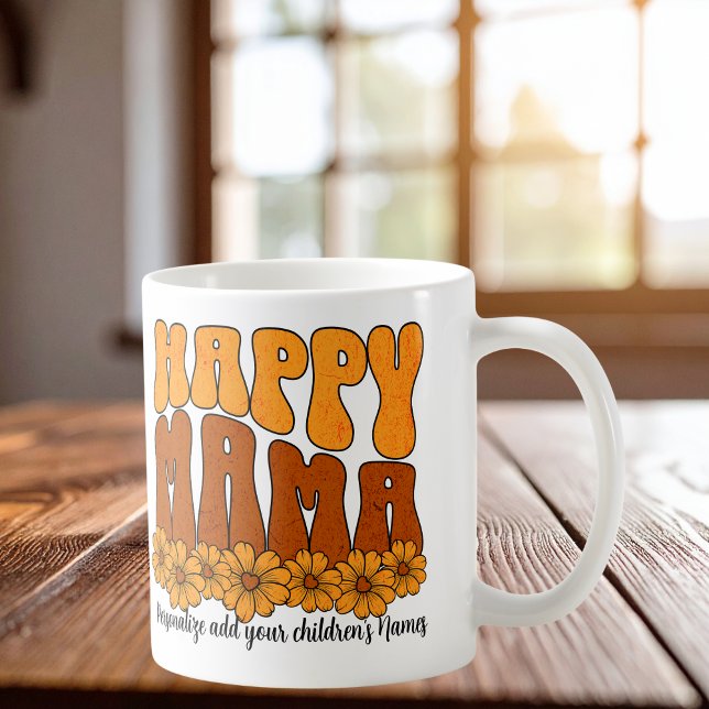 Süße glückliche Mama Browns personalisieren Kaffeetasse (Von Creator hochgeladen)
