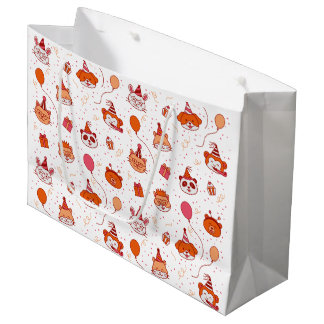 Süße glückliche Party-Tiere Geschenktasche Große Geschenktüte