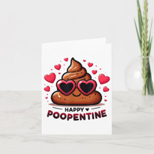 Süße glückliche Poopentine-Liebes-Poop-Cartoon-Val Karte