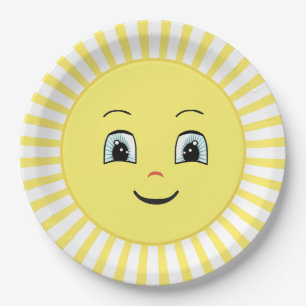 Süße glückliche Sonne Pappteller